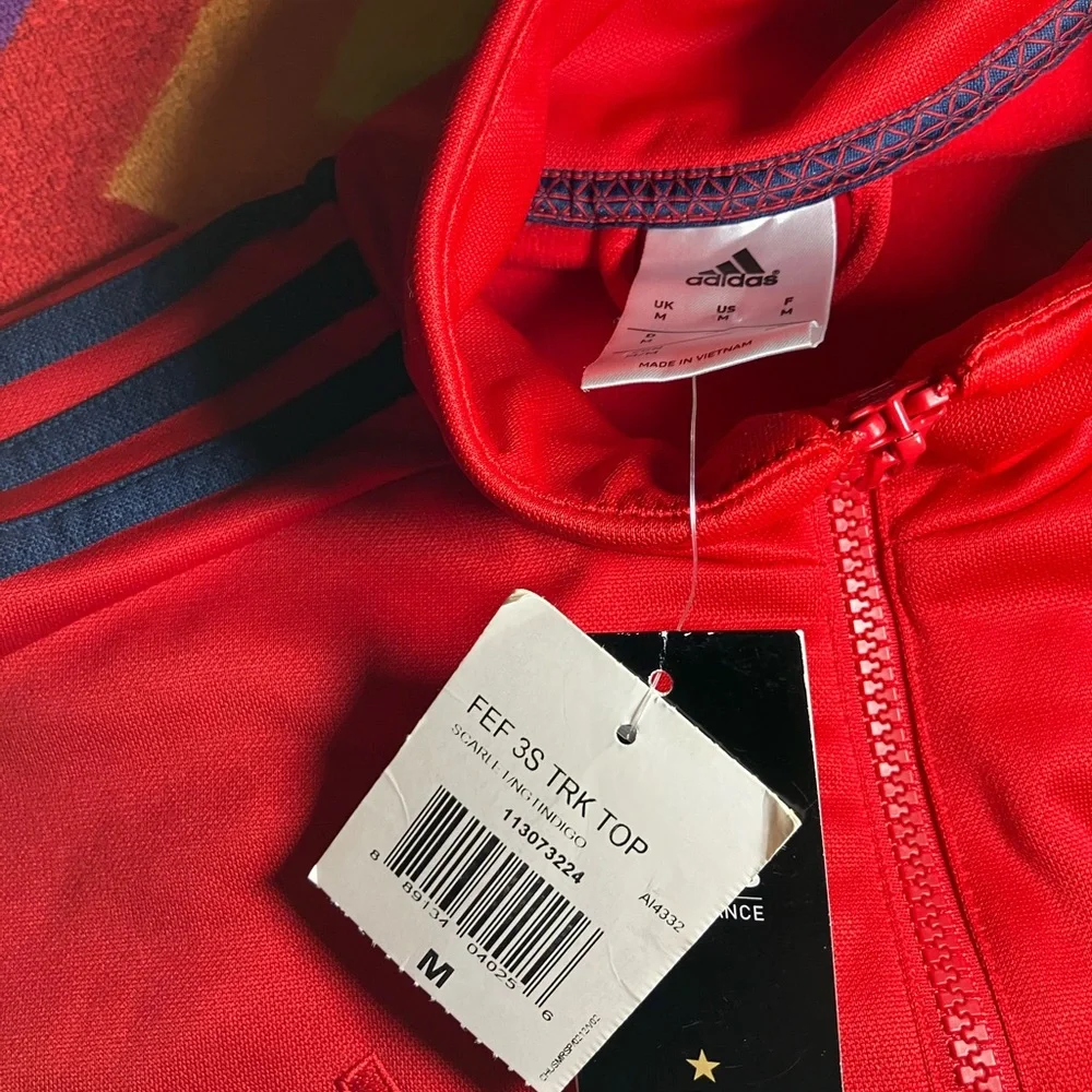 Adidas Red Spain track Soccer Jacket Size M NWT - Picture 4 of 4